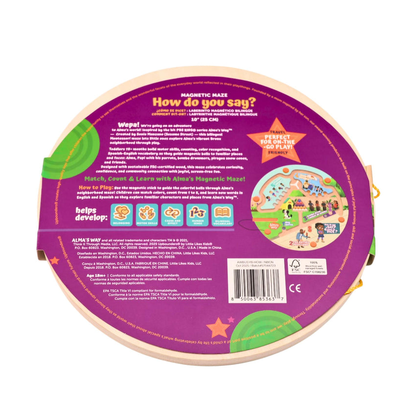Alma’s Way™ “How Do You Say?” Bilingual Montessori Maze Toy