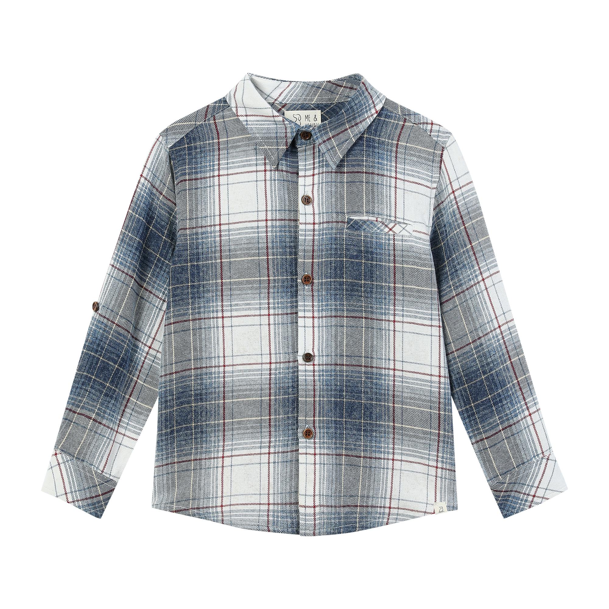 ATWOOD woven shirt white/denim /red plaid