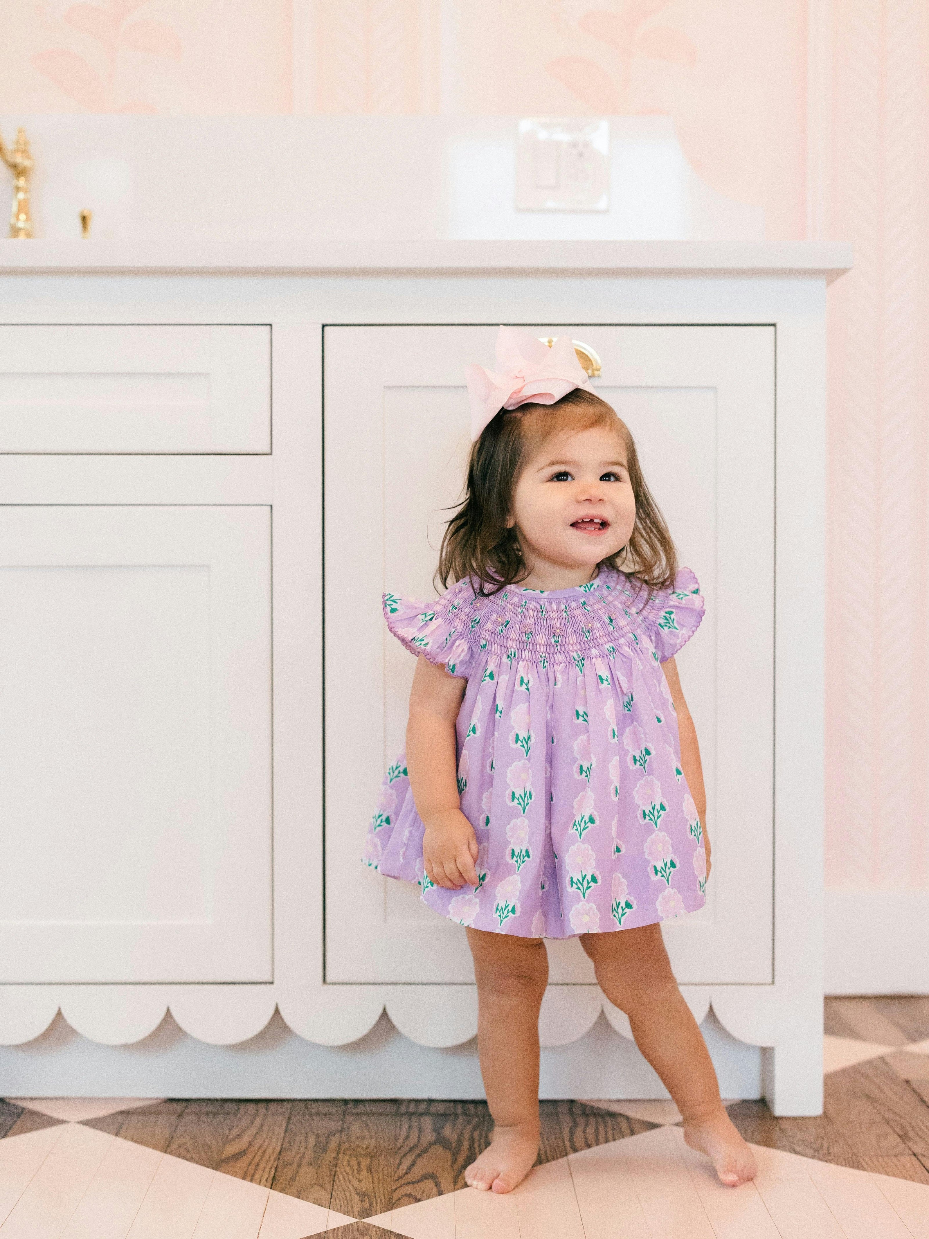 Lottie Smocked Diaper Cover Set