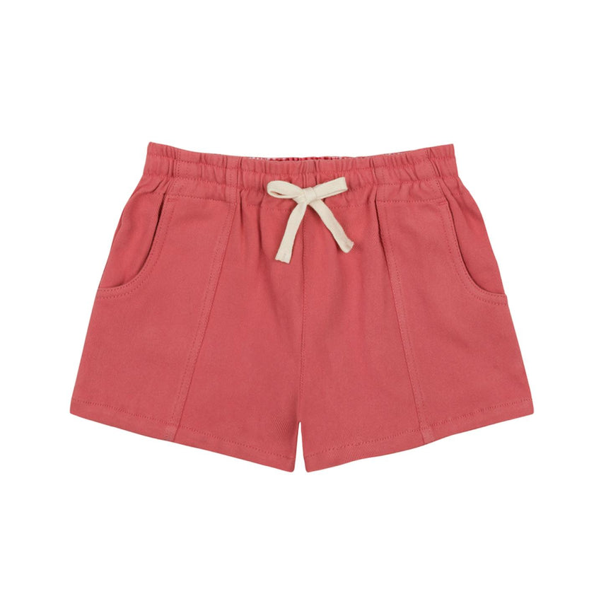 Boys Poppy Red Ultra-Soft Twill Short