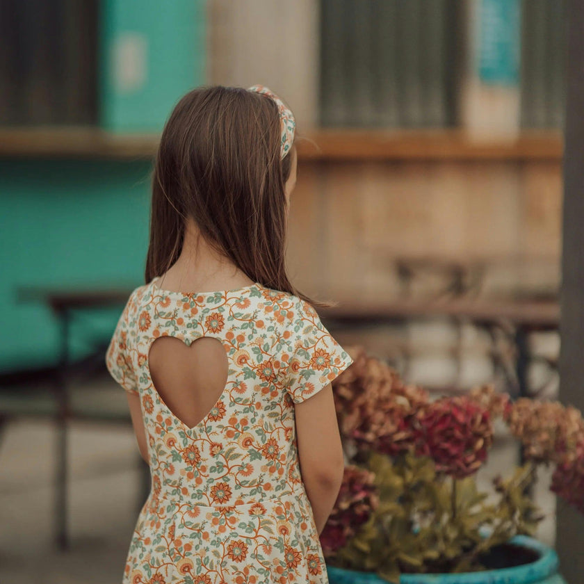 Sweetheart Twirl Dress | Organic Cotton Jersey - In Bloom