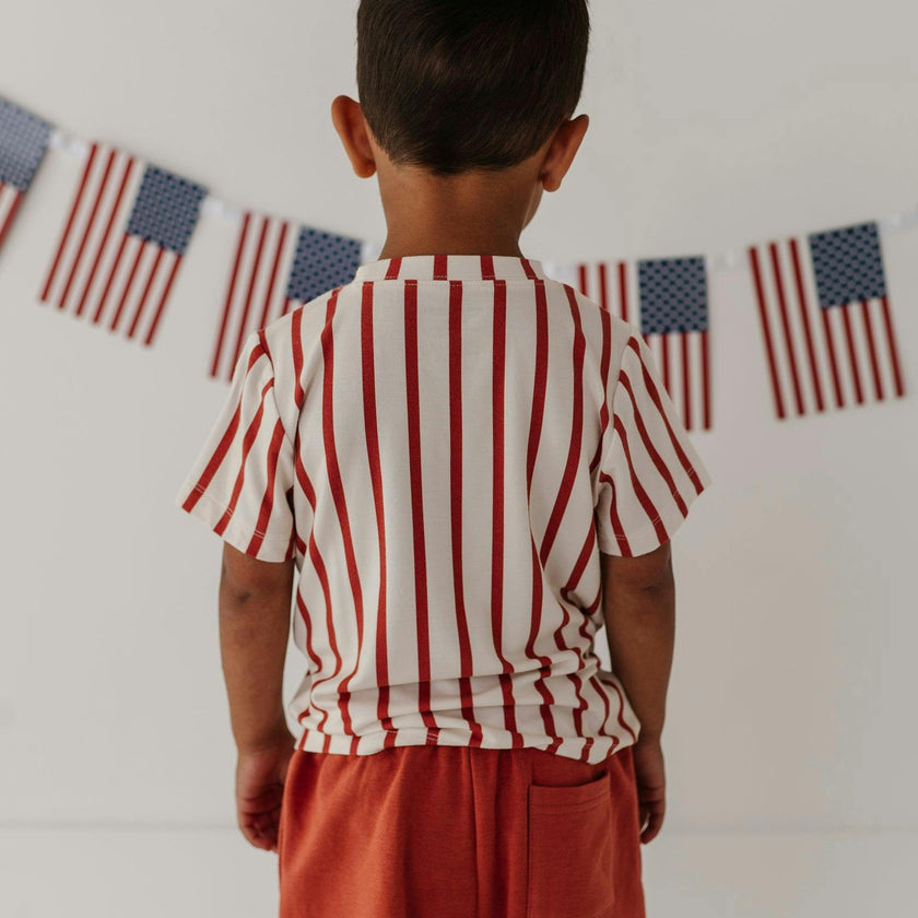 Boy's Short Sleeve Tee in Fireworks