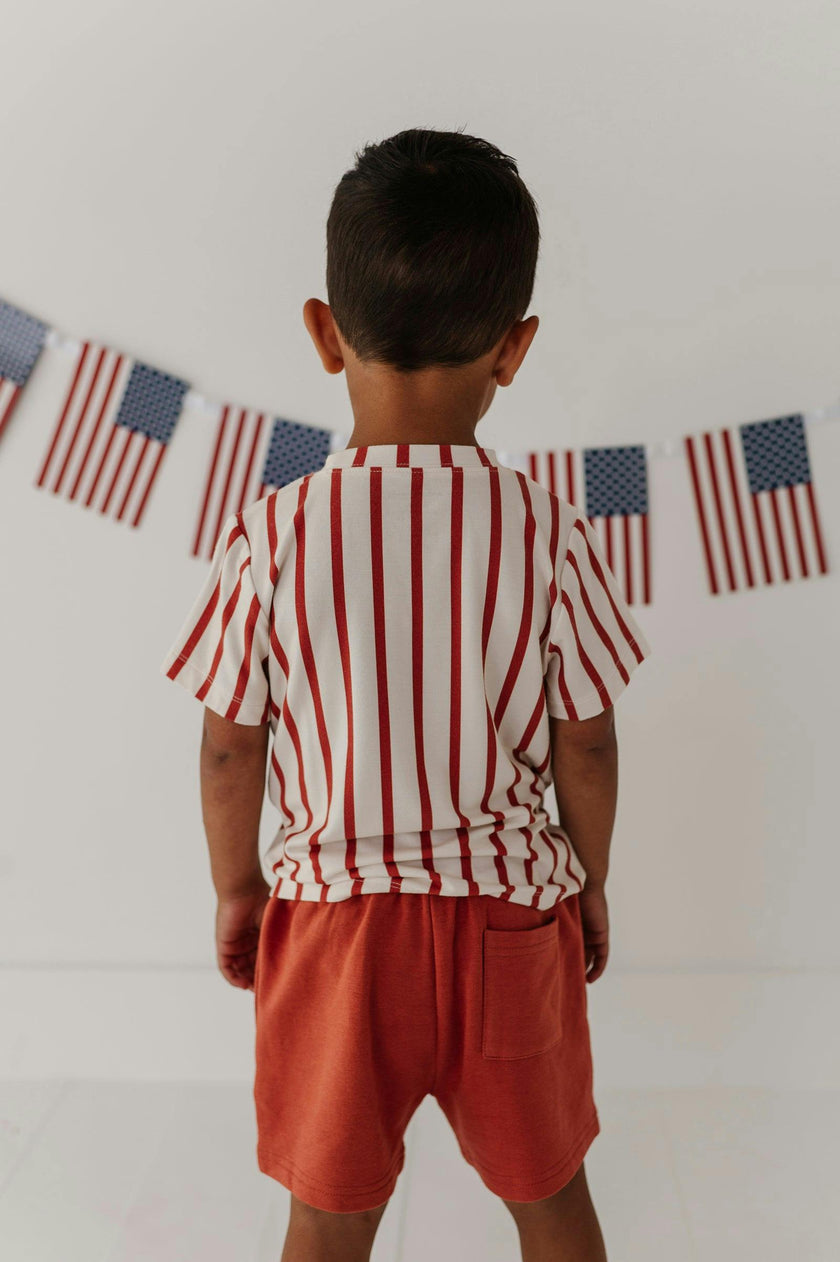 Boy's Short Sleeve Tee in Fireworks