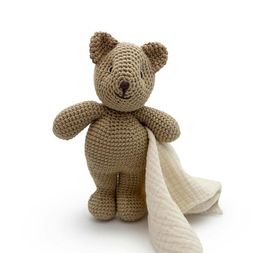 Apple & Teddy Gift Box 🐻🍎 100% organic cotton doll lovey and rattle