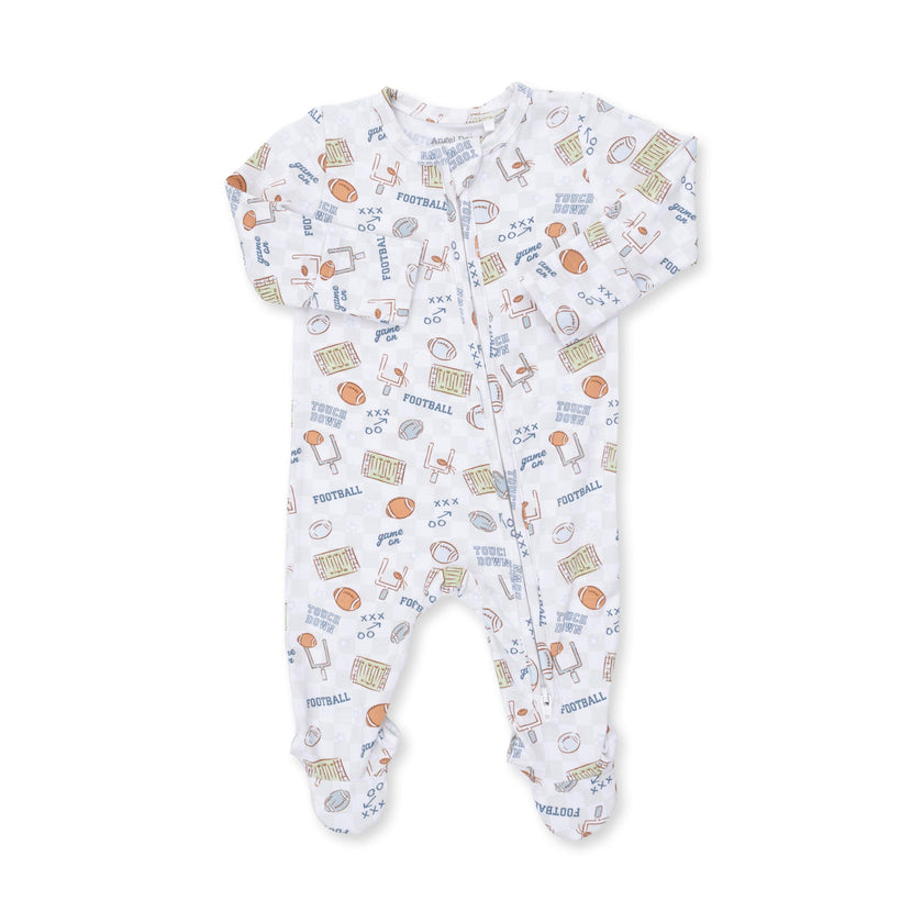 Football Check - 2 Way Zipper Footie