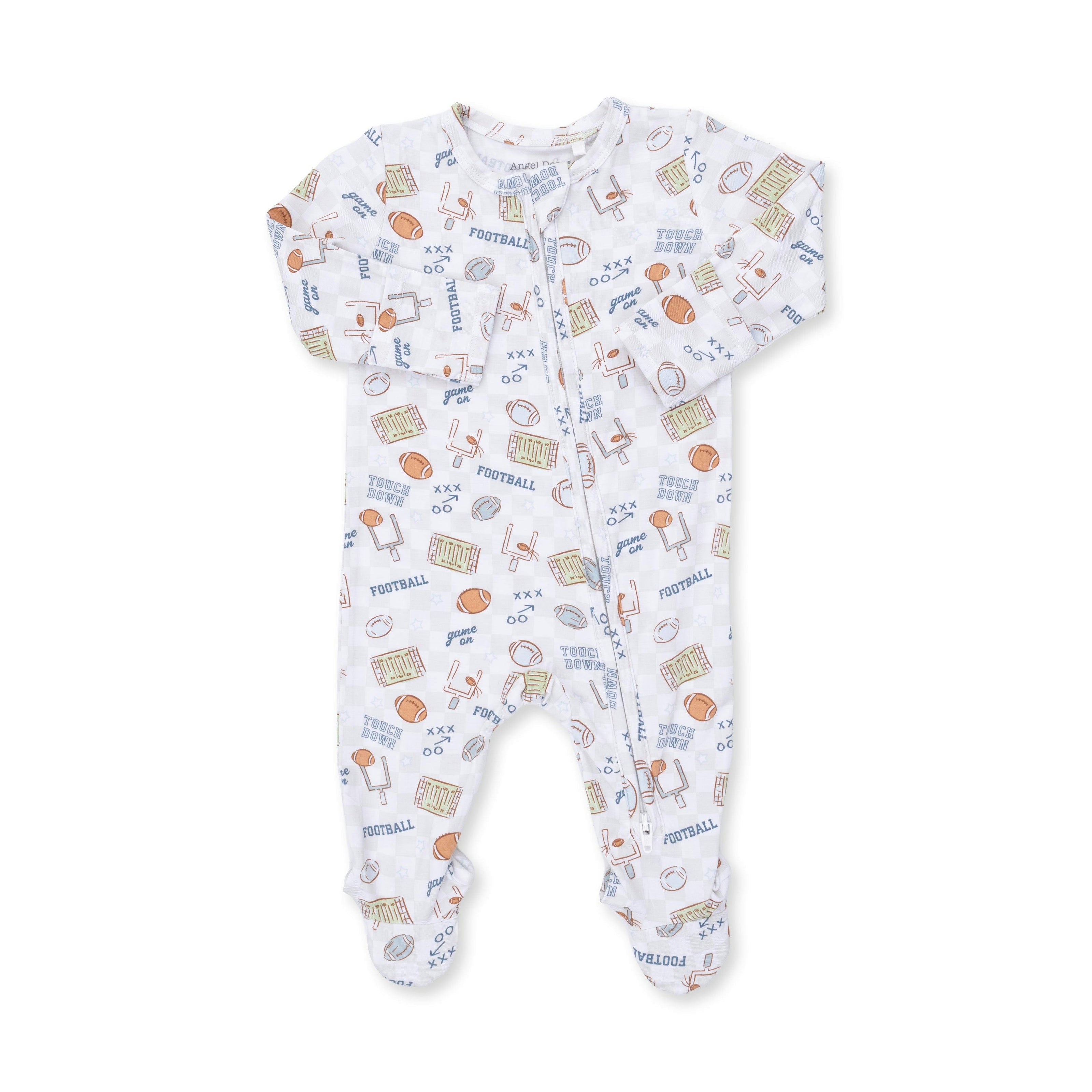 Football Check - 2 Way Zipper Footie