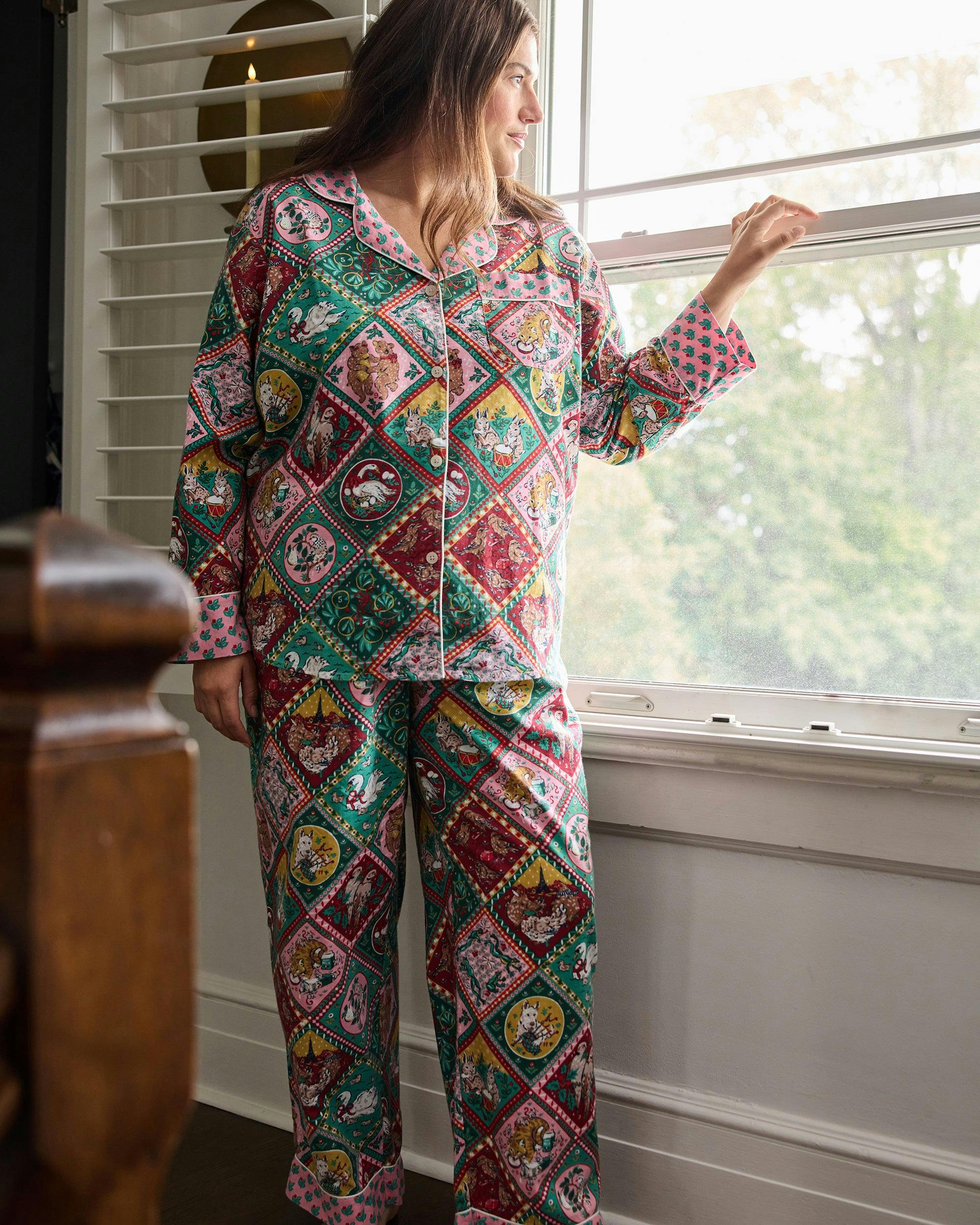 12 Days of Christmas - Long PJ Set - Vintage Holiday