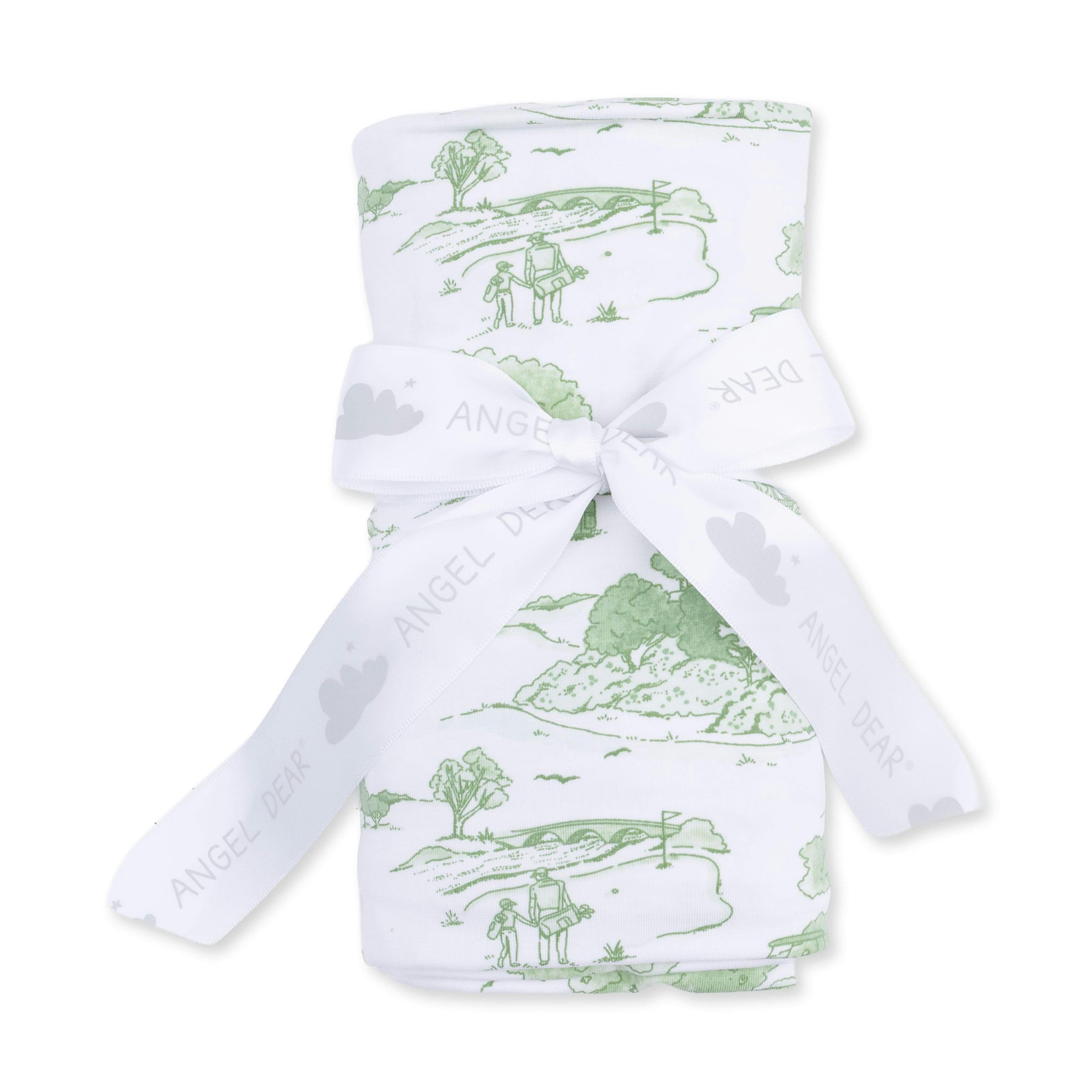 Golf Toile Green - Swaddle Blanket