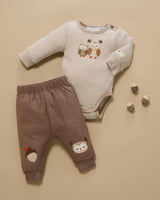 Bodysuit & Legging Set Mushroom Mini Stripe