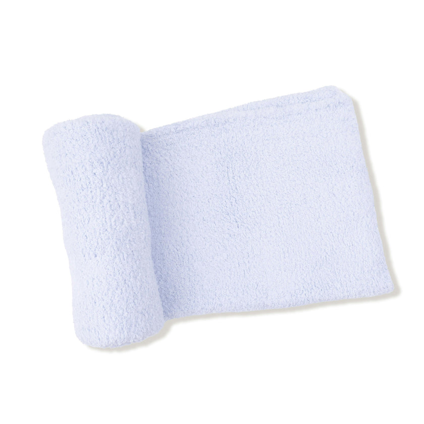 Chenille - Light Blue Receiving Blanket