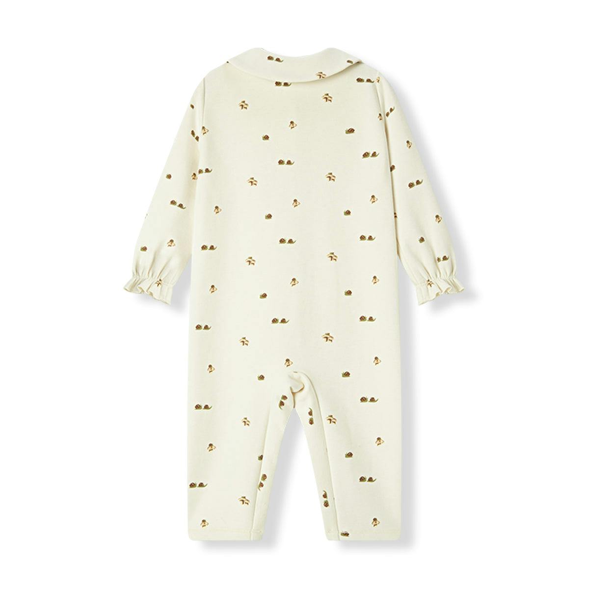 Lil' Mushroom Stretch Fleece Collar Jumpsuit