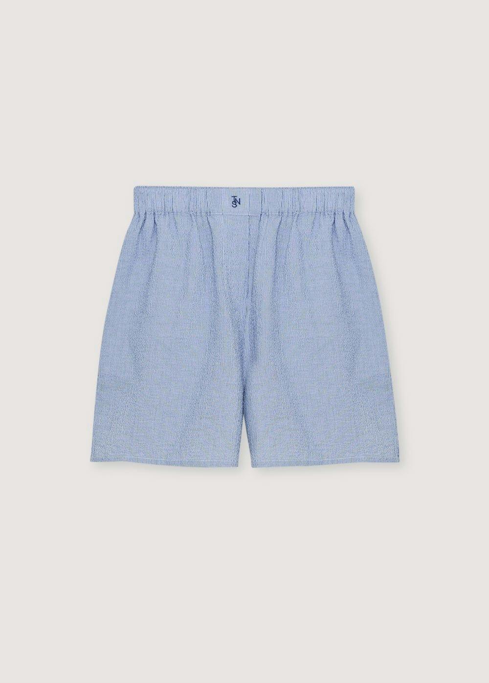 Cloe Woman Short Summer Midnight Pinstripes
