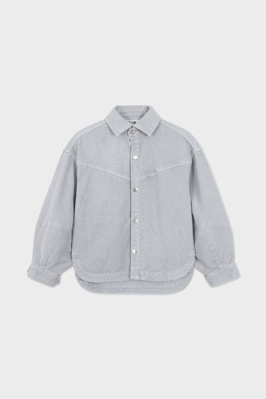 Organic Cotton Denim Balloon Overshirt