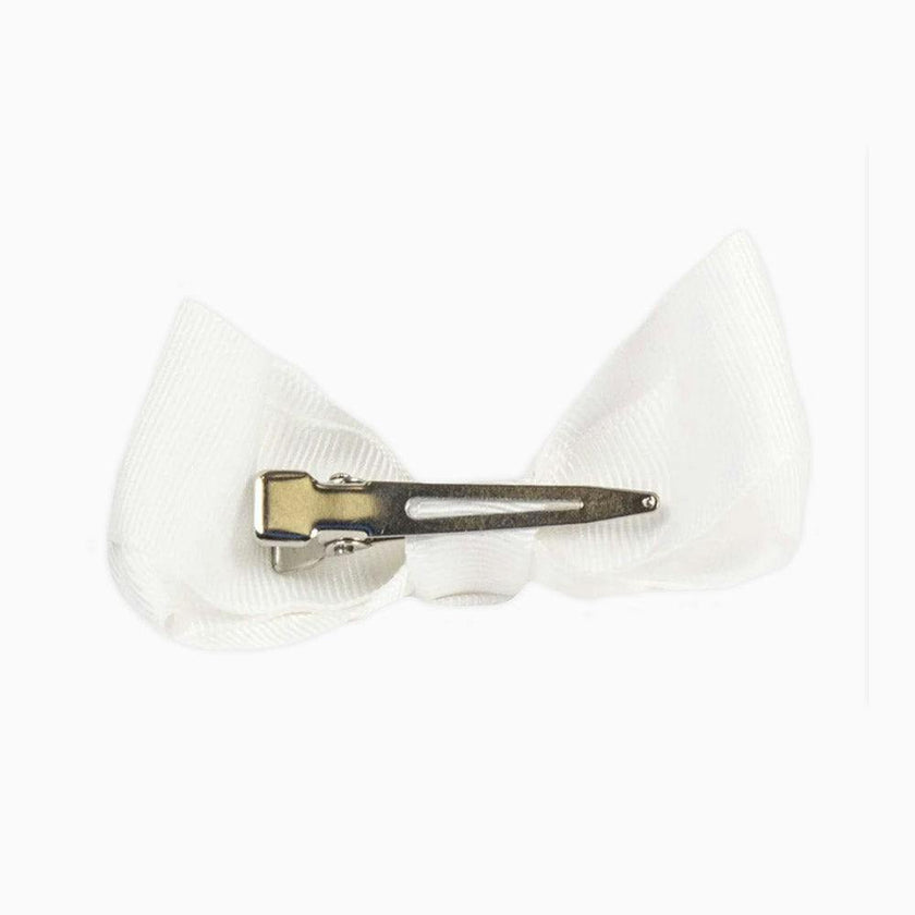 Large Bow Hair Clip in White