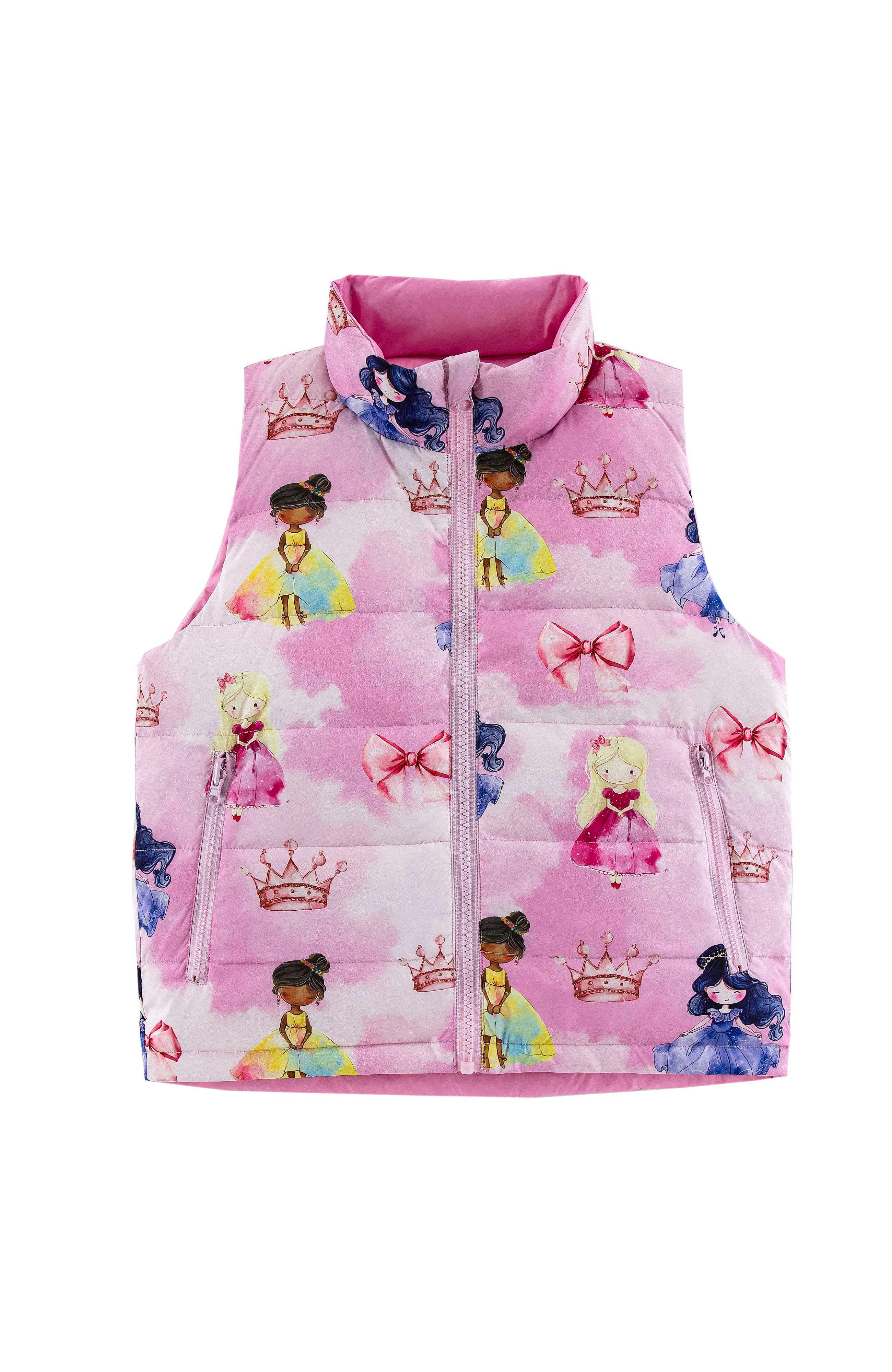 Casey Reversible Lightweight Down Puffer Vest, Princess Dream