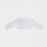 Enya Girl Bolero 3/4 Sleeve, White Grape Embroidery