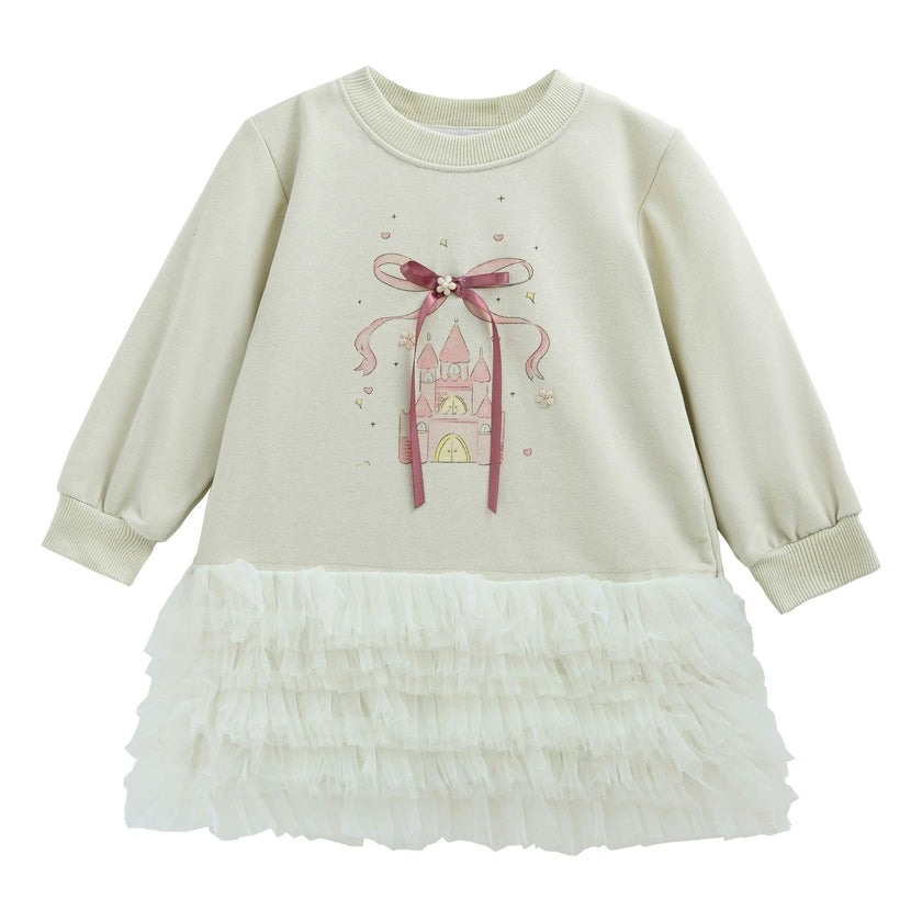 Mist Ruffle Ribbon Dress
