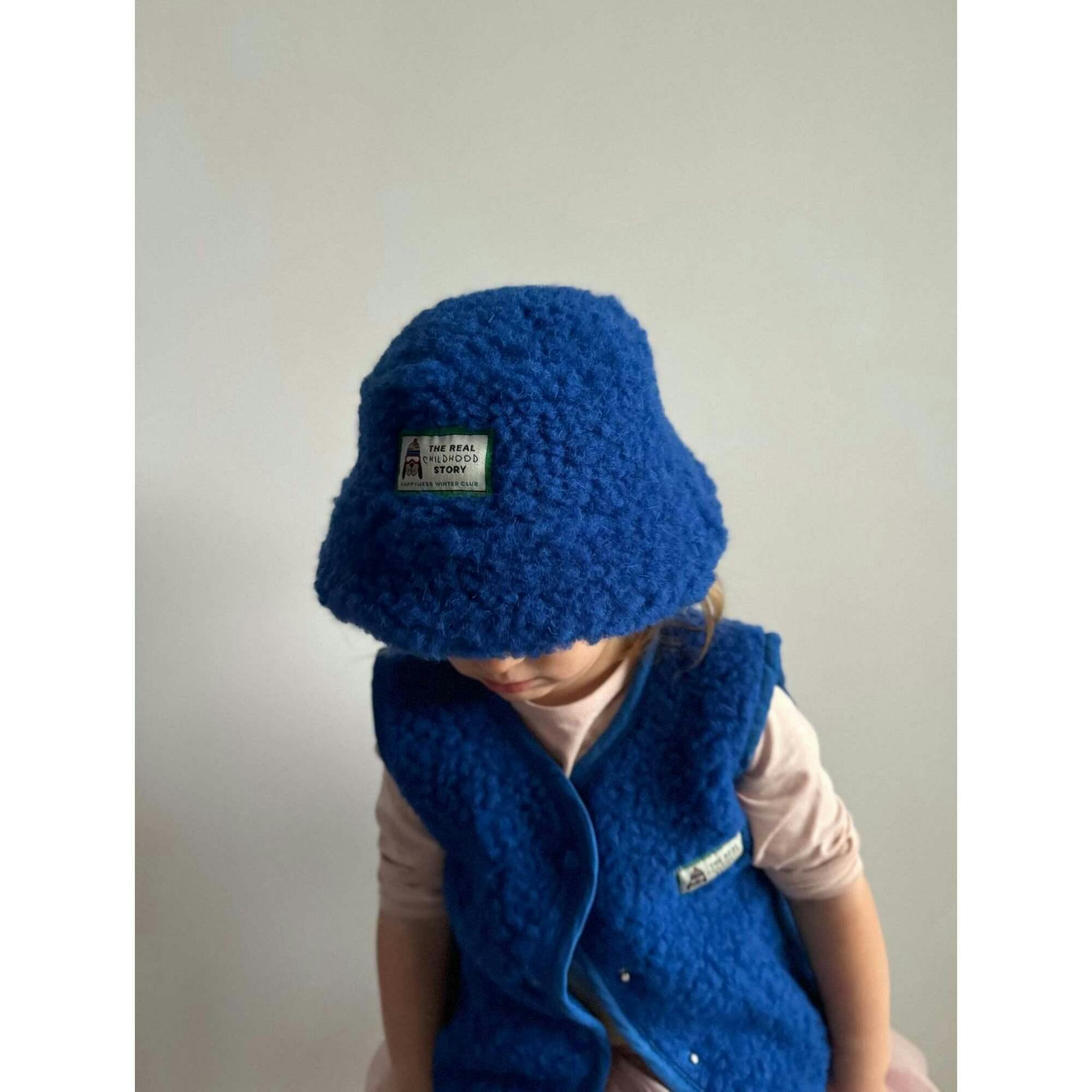 children's merino bucket hat - cobalt