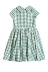 Mini Amber Dress in Sage Gingham