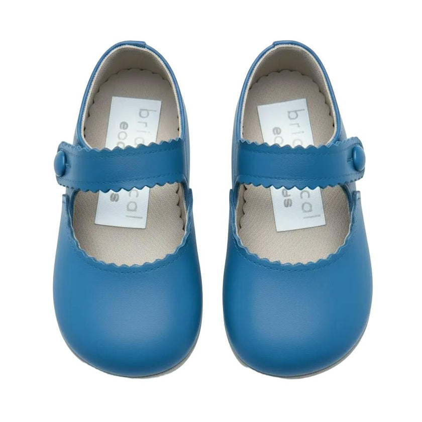 Emma British Pre-Walker Baby Shoes - Cornflower Blue