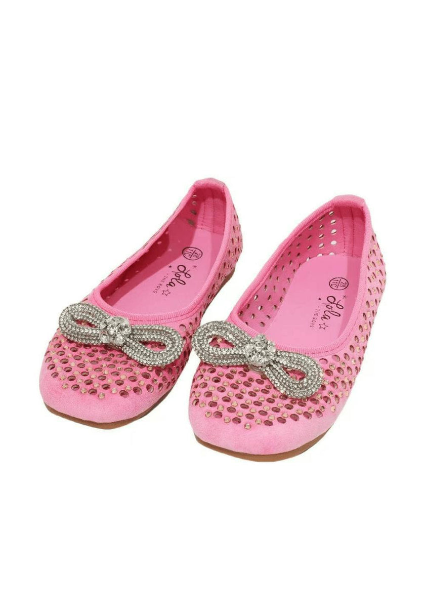 Pink Sparkle Bow Ballet Flat