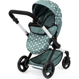 Bayer Design Dolls: Pram Xeo - Stars Green & White