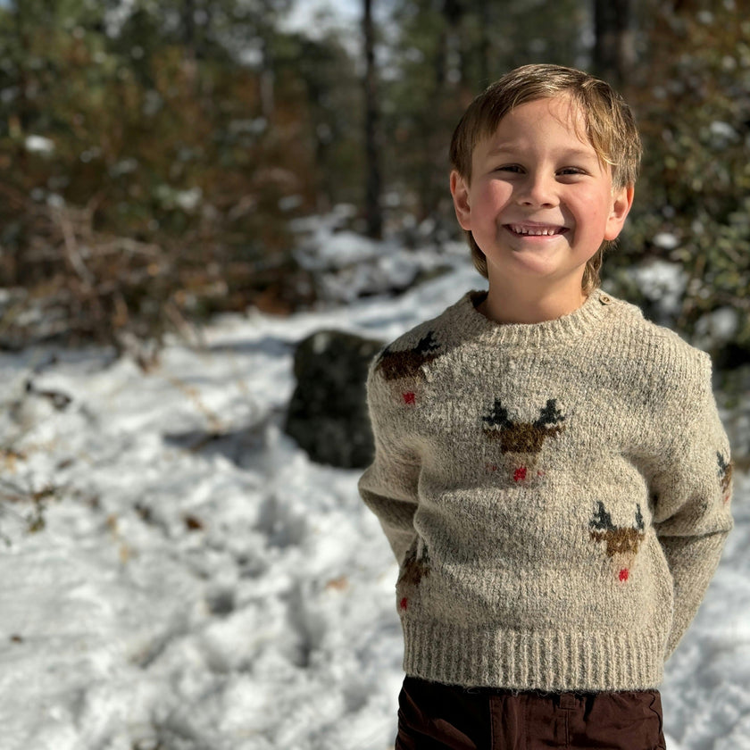 RUDY Beige reindeer Sweater