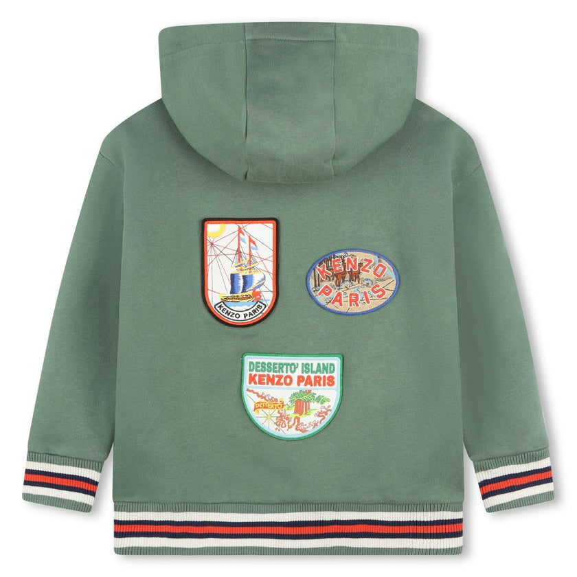 KENZO KIDS Travel Patch Vintage Collegiate Hoodie