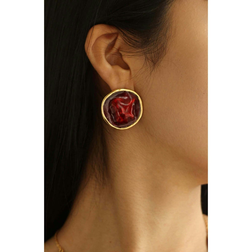 Enamel Ripple Earrings