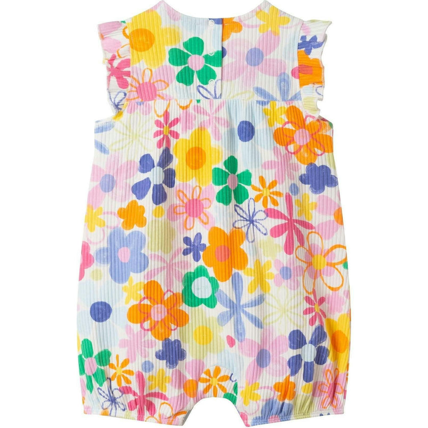 Infant Girls Floral Printed Romper | Retro Bloom