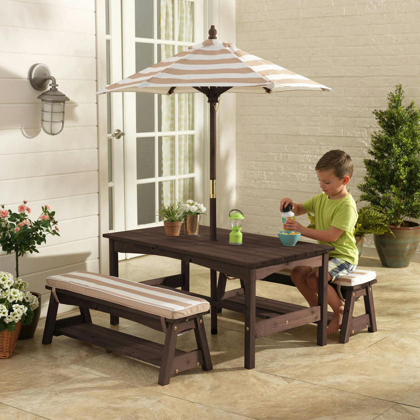 Outdoor Table And Bench Set