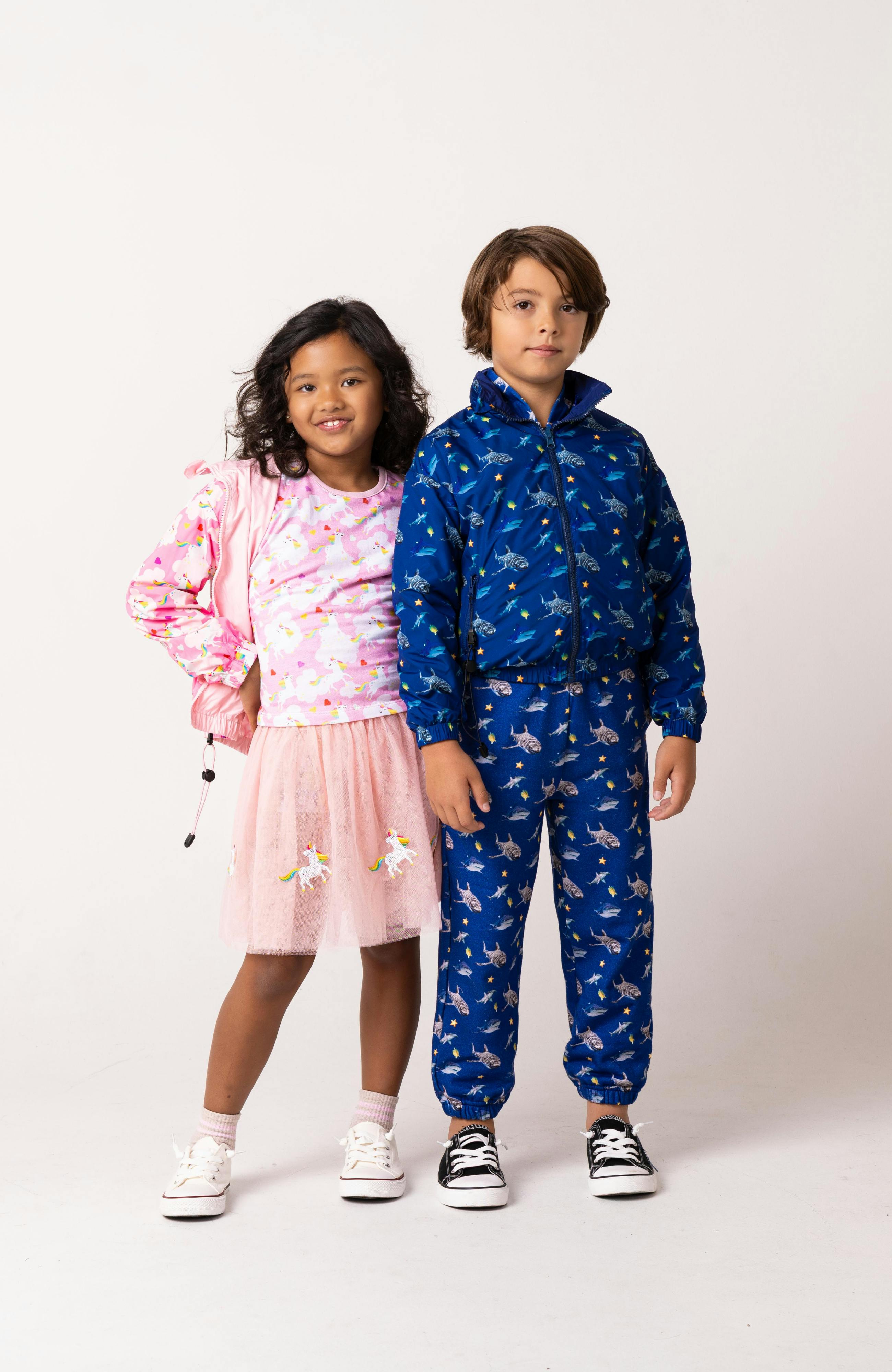 Max Reversible Rain Jacket Windbreaker, Dancing Unicorn