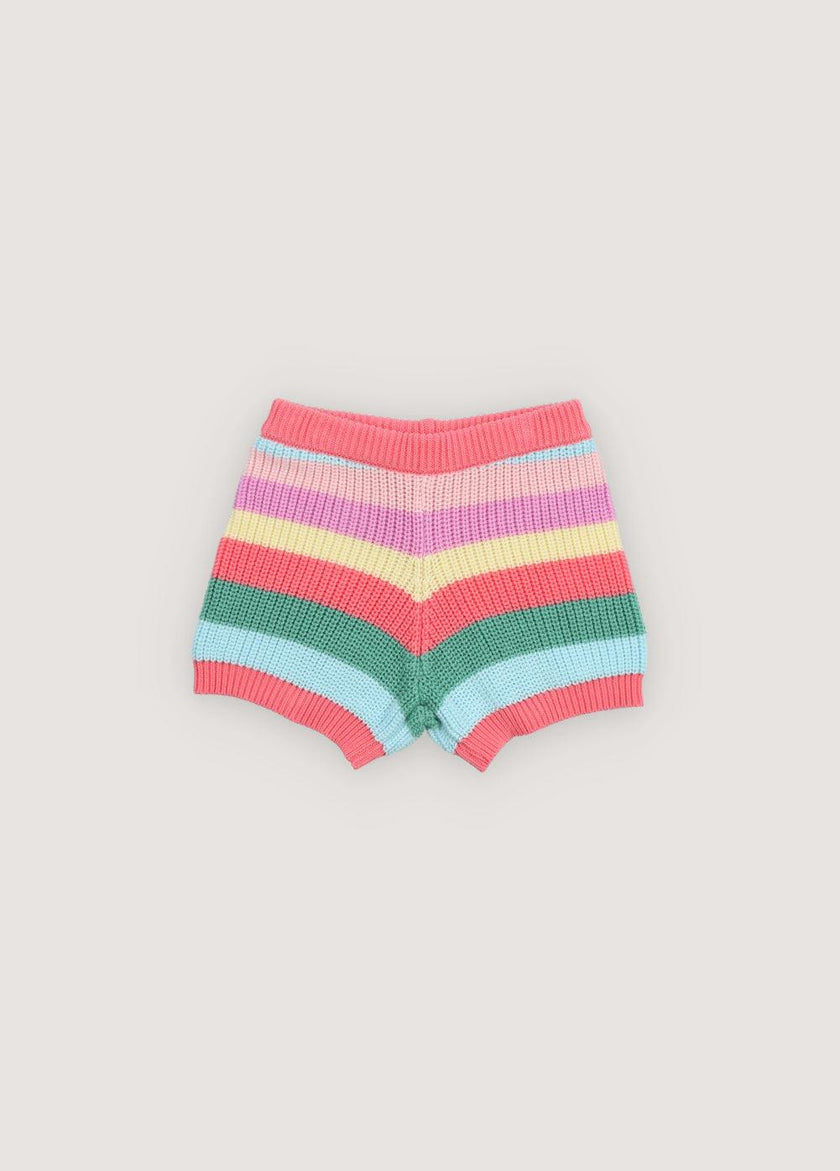 Canela Short Flamingo Pink Multicolor Stripes