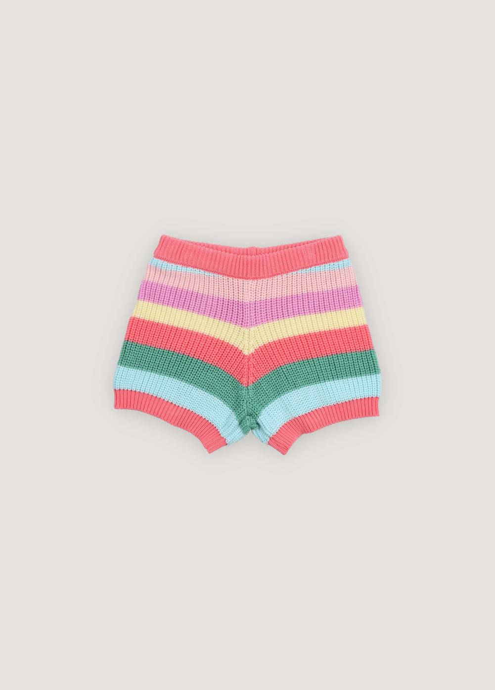 Canela Short Flamingo Pink Multicolor Stripes