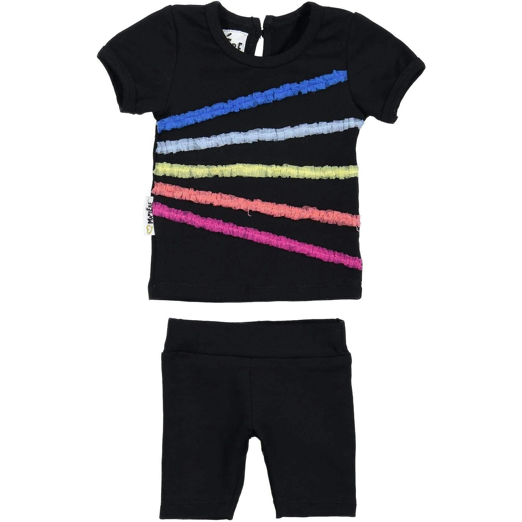 Rainbow Tulle 2-Piece Top & Short Set