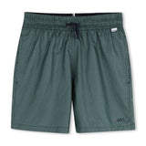 Green Patterned Logo Swimshorts