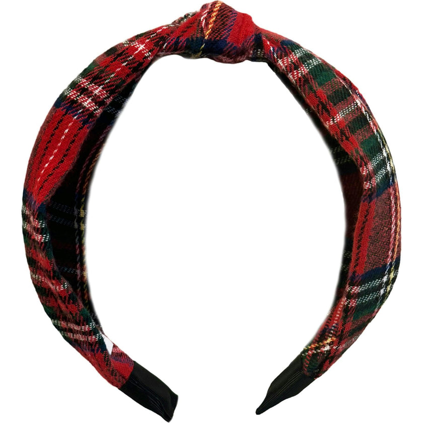 Plaid Knot Headband in Scottie Stewart