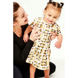 Stretchy Short Sleeve Twirl Dress