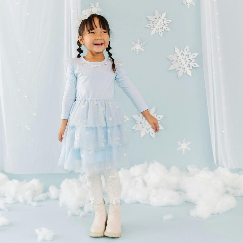 Glitter Snowflake Bow Headband