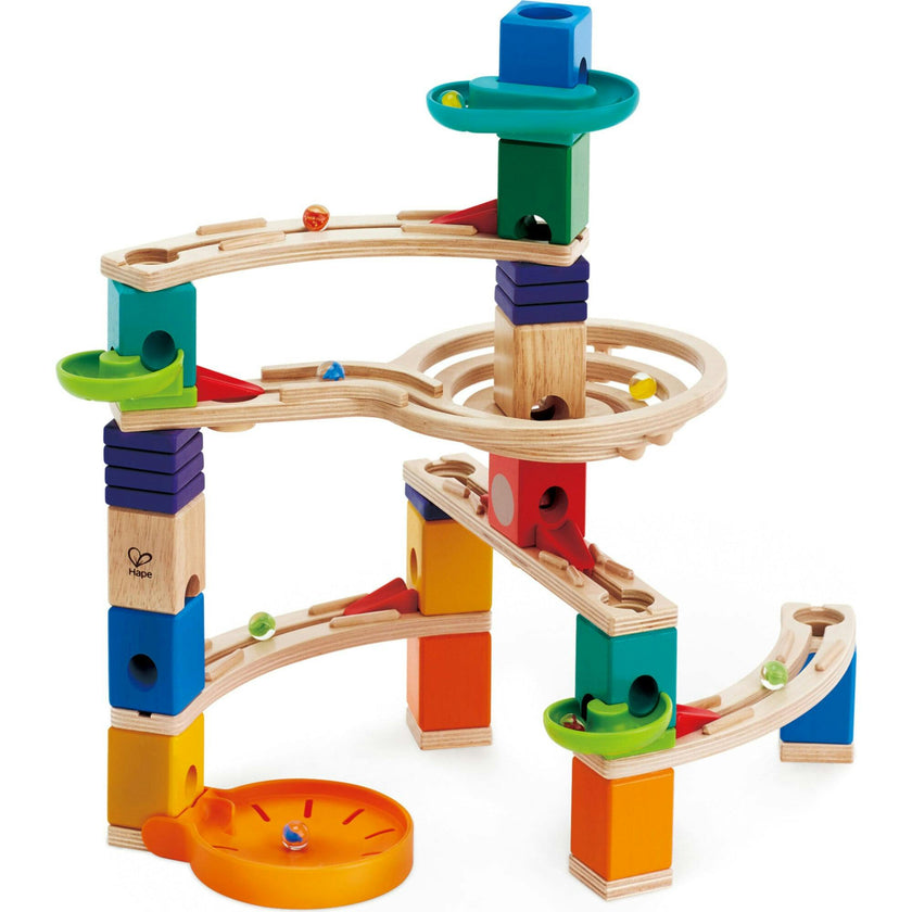 Quadrilla Wooden Cliffhanger Marble Run Building Set