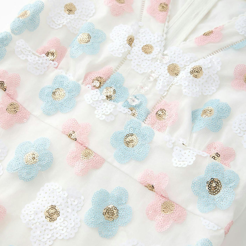 Gabrielle Frill Sequin Mini Dress