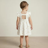 Organic Cutout Back Dress - Lemons