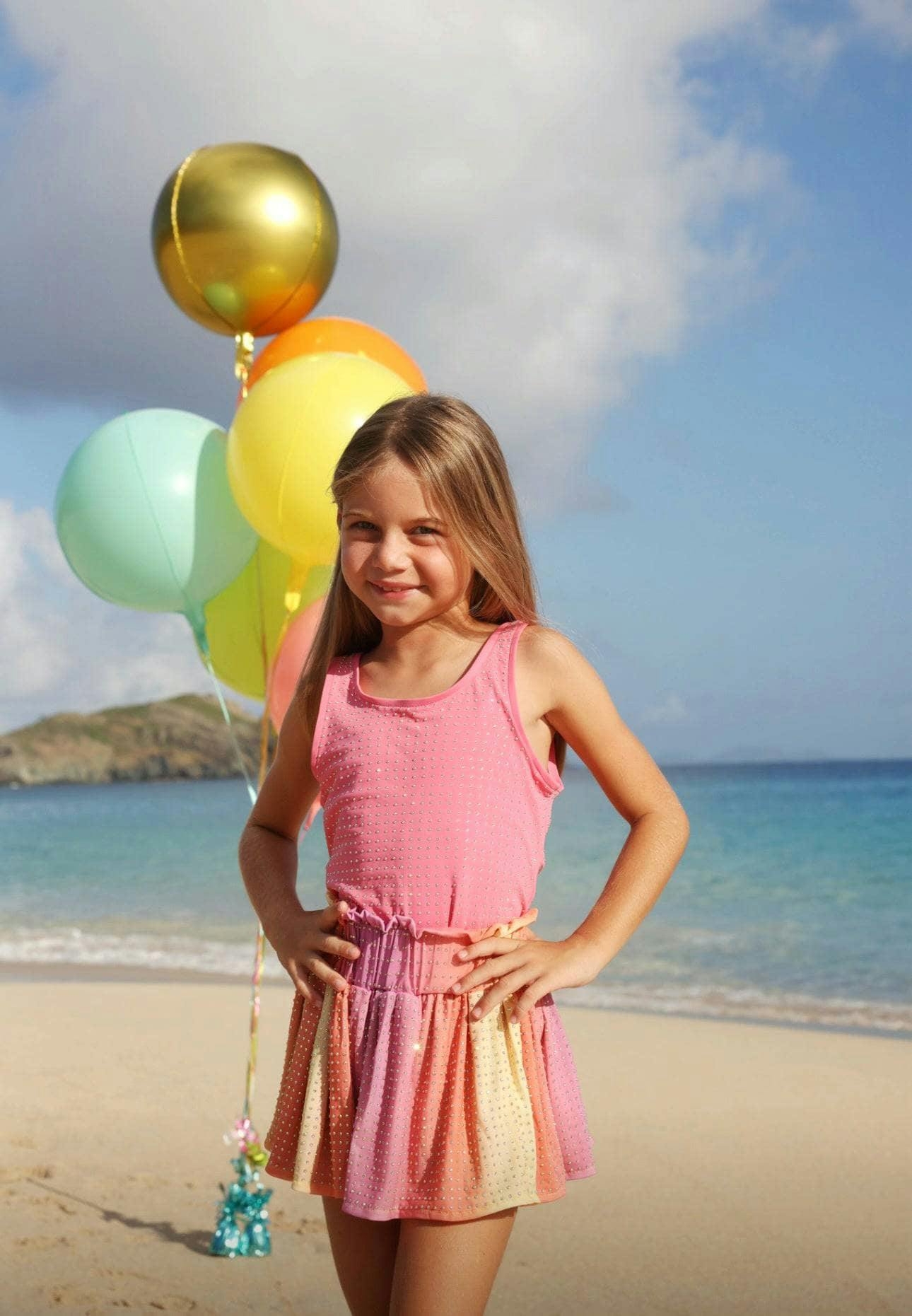 Taylor Crystal Sleeveless One-Piece Swimsuit