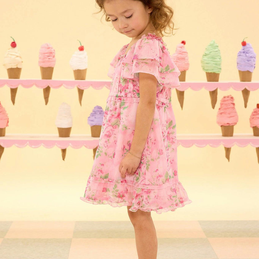 Mini Juliana Dress in Rose Trance