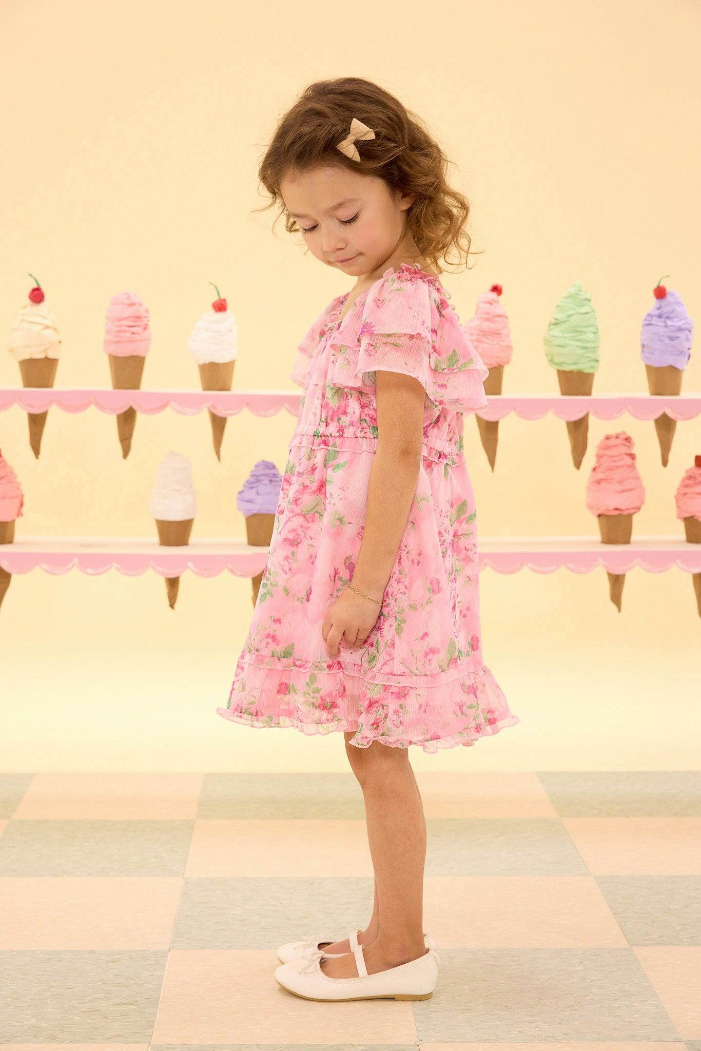 Mini Juliana Dress in Rose Trance