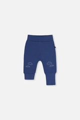Two Pack Organic Cotton Evolutive Pants Beige Printed Airplanes