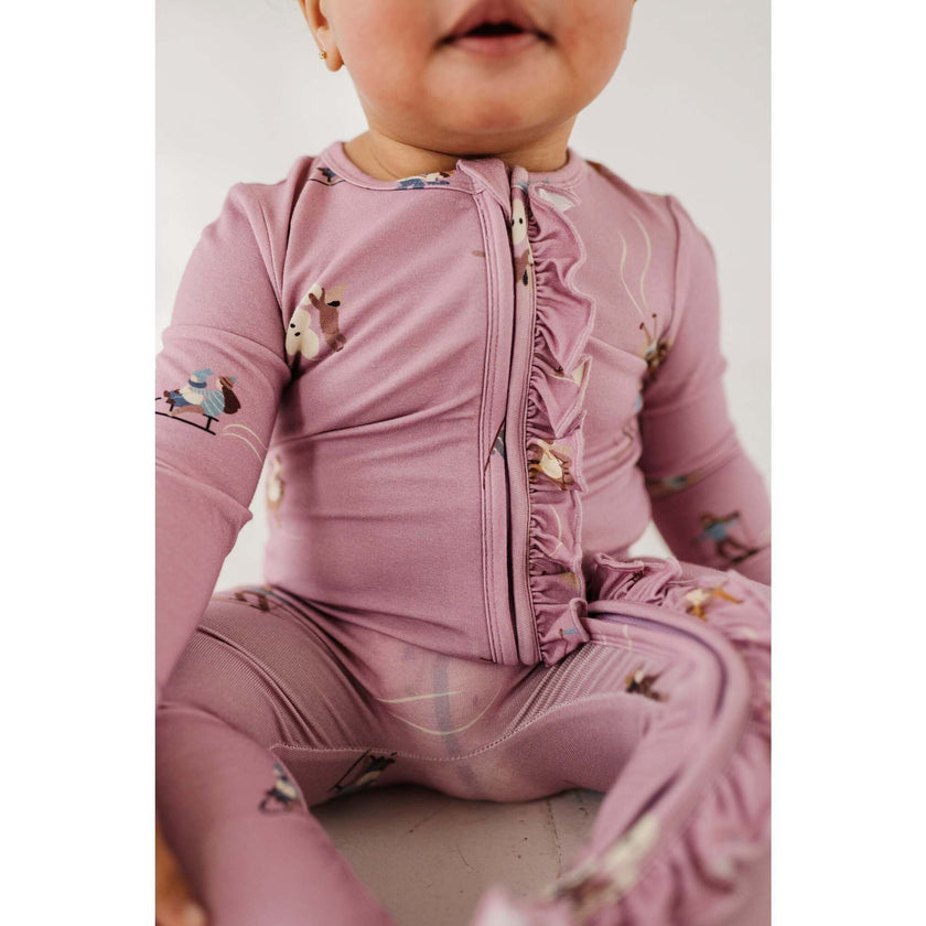 Footie Romper Ski in Mauve