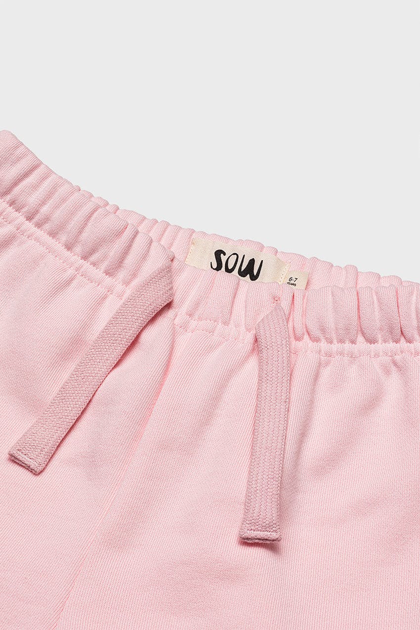 Cotton Sweat Short With Raw Hem