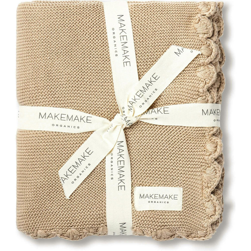 Organic Cotton Scalloped Baby Blanket