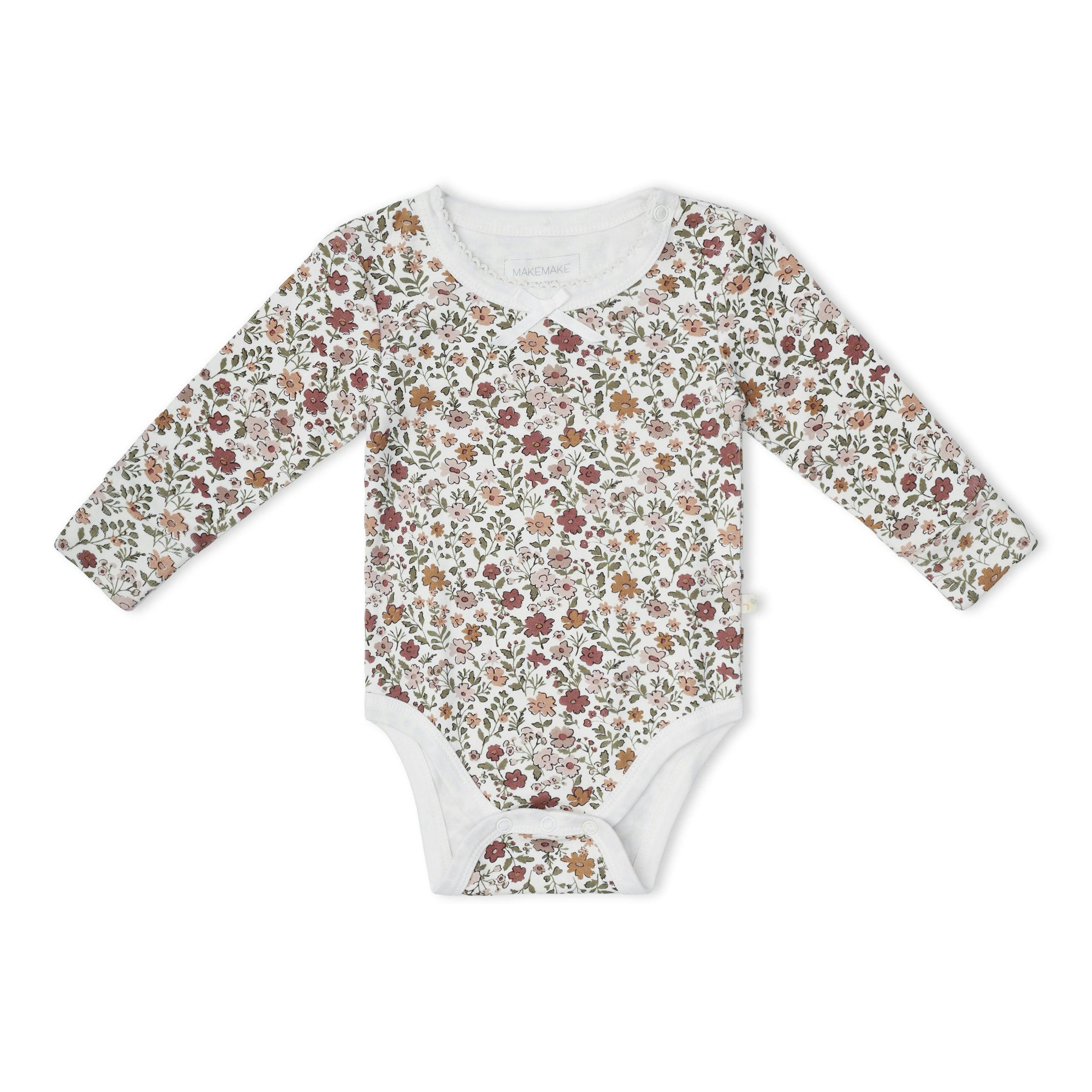 Organic Bodysuit & Foldover Pants Set - Woodland Sprig